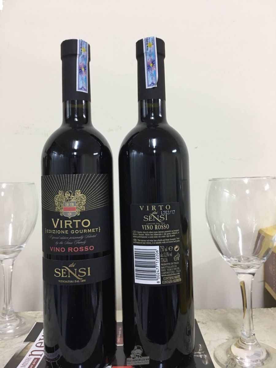 Rượu vang Virto Vino Rosso Dei Sensi